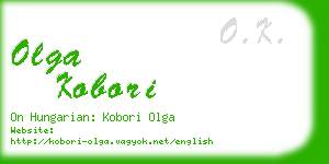 olga kobori business card